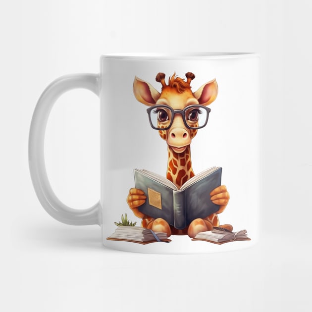 Giraffe with Book by Chromatic Fusion Studio